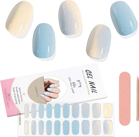 Kalolary Gel Nail Polish Strips Semi Cured Nail Gel Art Sticker