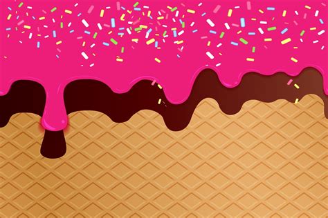 Ice Cream Waffle Cone Background Graphic By Rizwana Khan · Creative Fabrica