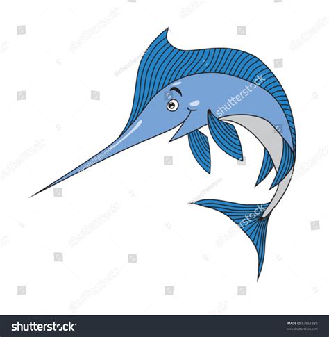 Swordfish Cartoon Vector Illustration 63561385 Shutterstock