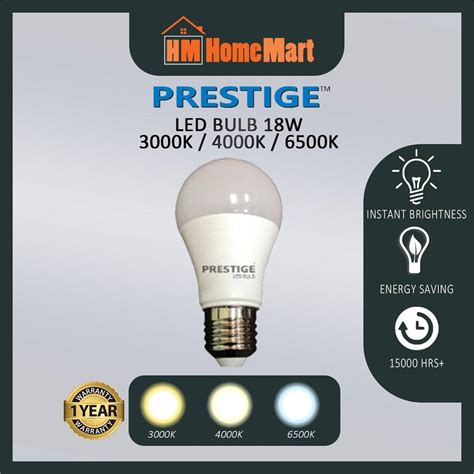 Prestige Led Bulb W W W W W K K K Sirim