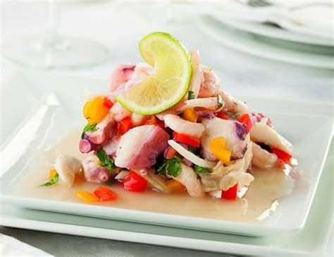 Ceviche Mixto Peruano Receta Ceviche Camarones Y Pulpos