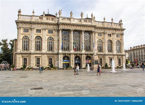 Palazzo Madama Royal Palace In Piazza Castello Turin Italy Editorial