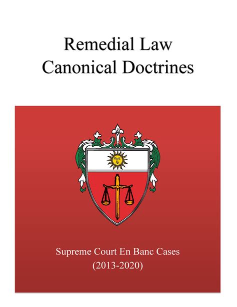 Case Doctrines Remedial Law Supreme Court En Banc Cases 2013 2020 Remedial Law Canonical