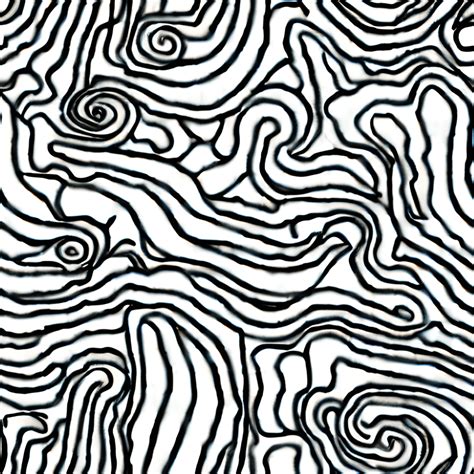 0014 Coloring Page Black and White Squiggly Line · Creative Fabrica