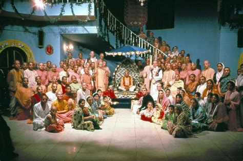 Srila Prabhupada With Disciples in Temple