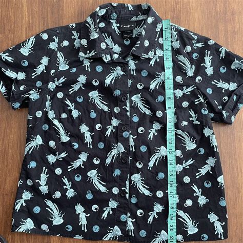 Coraline Hot Topic Shirt Womens Juniors Small Button Gem