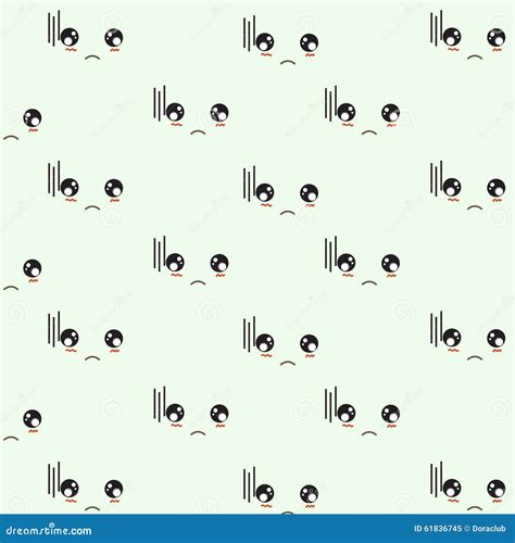 Sad Faces Pattern Stock Illustration Image 61836745