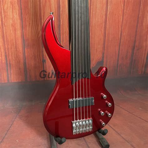 Red And Black Bass Guitar