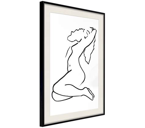 Tableau Cadre Pose Coquette X Cm Noir Et Blanc Cadre Blanc