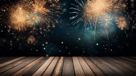 Premium AI Image | New Year 2024 Fireworks Party Background