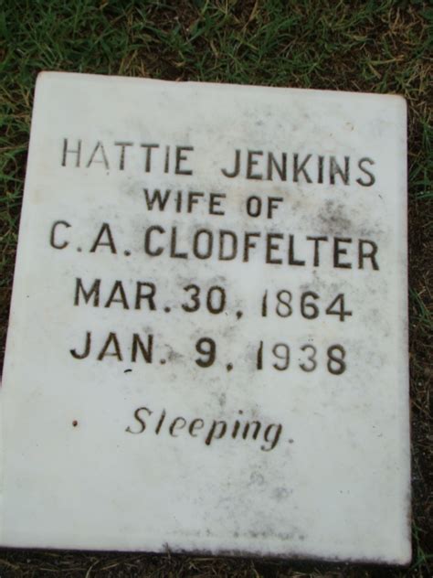 Harriet Elizabeth Hattie Jenkins Clodfelter Find A