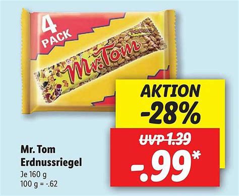 Mr Tom Erdnussriegel Angebot Bei Lidl Prospekte De