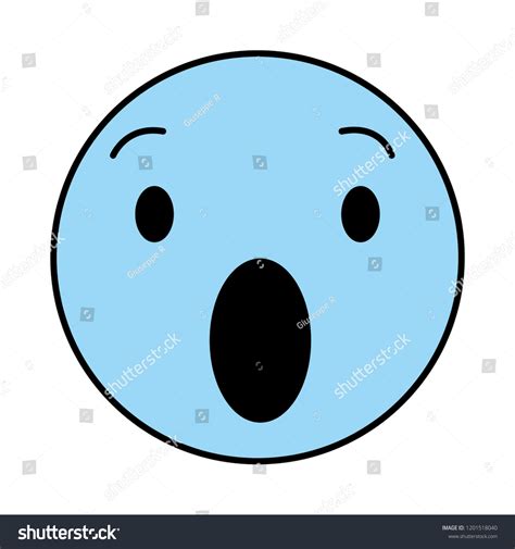 Surprised Round Emoji Stock Vector Royalty Free Shutterstock