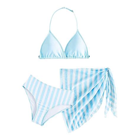 WOYY Big Girls Bikini Set With Cover Up Piece Swimsuit Quick Dry Beach Bathing Suit Walmart