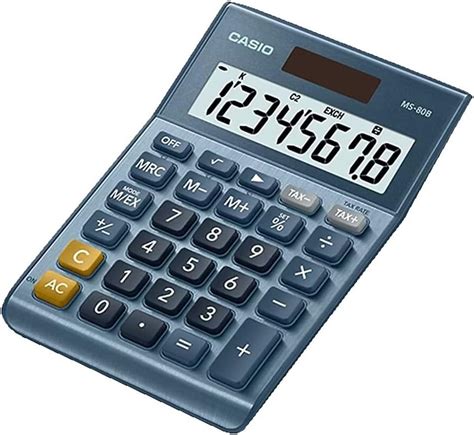 Casio Ms 80b Standard Function Desktop Calculator Blue