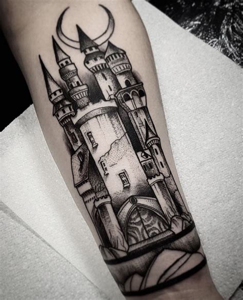 Castle tattoo | André Fantini | Tattoos, Tatoo designs, Time tattoos