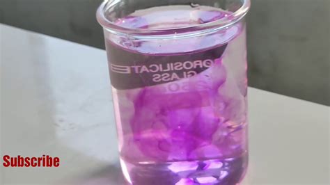 Potassium Permanganate Kmno4 Salt And Solution Used In Volumetric Titration Show Diffusion