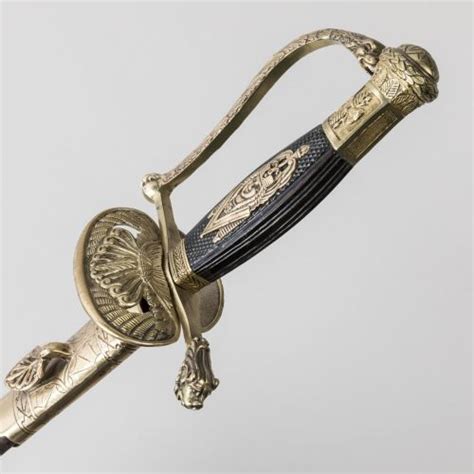 Staff officer's sword Squared ebony spindle, decorated … | Drouot.com