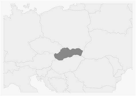 Map of Europe with highlighted Slovakia map 41060686 Vector Art at Vecteezy