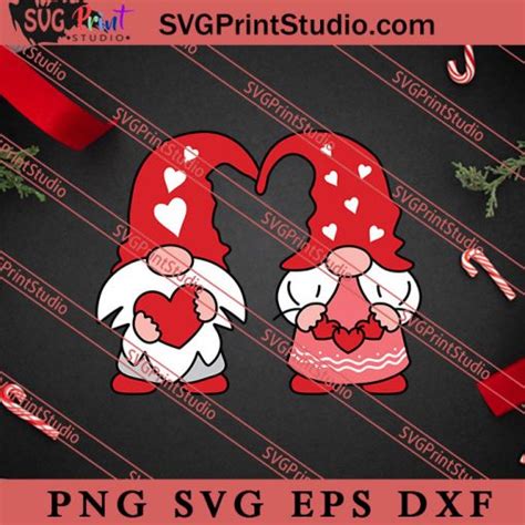 Valentine Gnomes Svg Happy Valentine S Day Svg Gnome T Svg