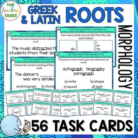 Greek And Latin Root Word Task Cards Morphology Task Cards Top