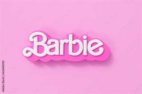 LONDON, UK - July 2023: Barbie doll logo. Barbie is a fashion doll made ...