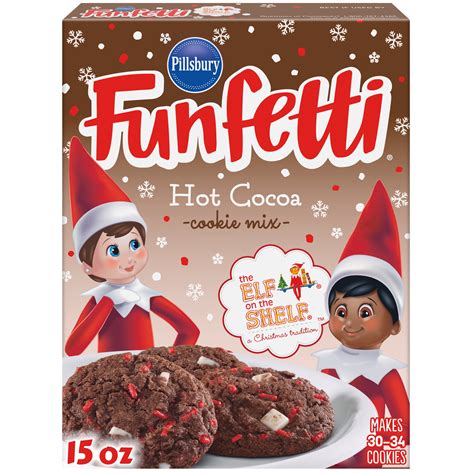 Pillsbury Funfetti The Elf On The Shelf Hot Cocoa Cookie Mix 15 Oz Box Walmart