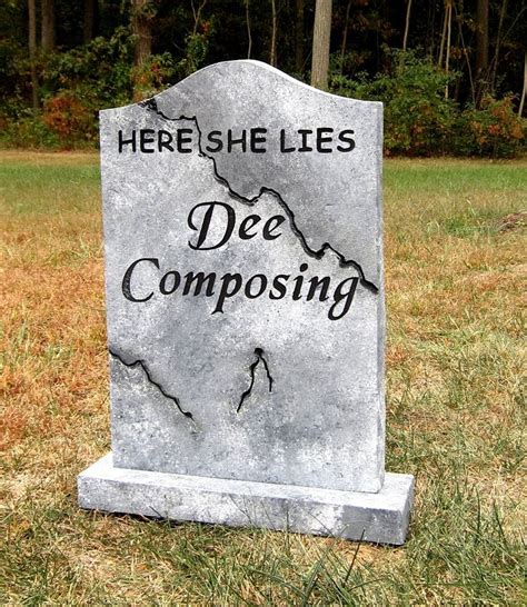 Dee Composing Halloween Tombstone Prop Etsy Halloween Tombstones