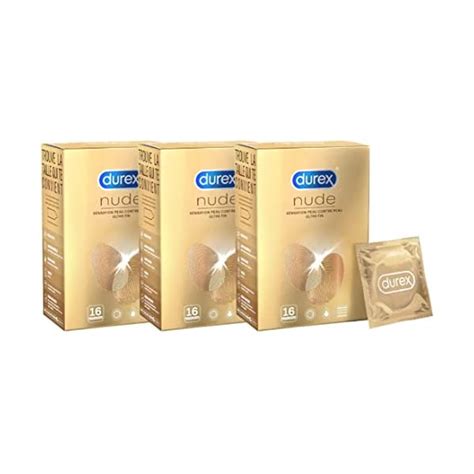 Durex Lot De Pr Servatifs Nude Ultra Fins Sensations Et