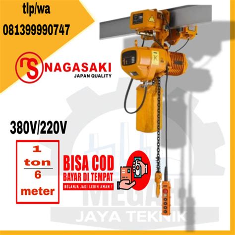 Jual Electric Chain Hoist Kapasitas Ton Rantai Mtr With Electric