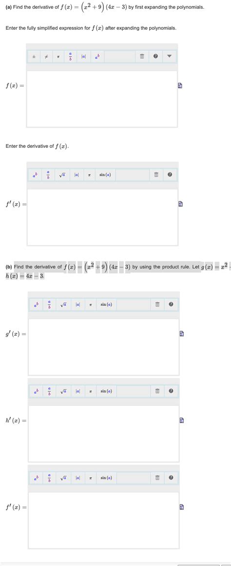 Solved A Find The Derivative Of F X X X By First Chegg