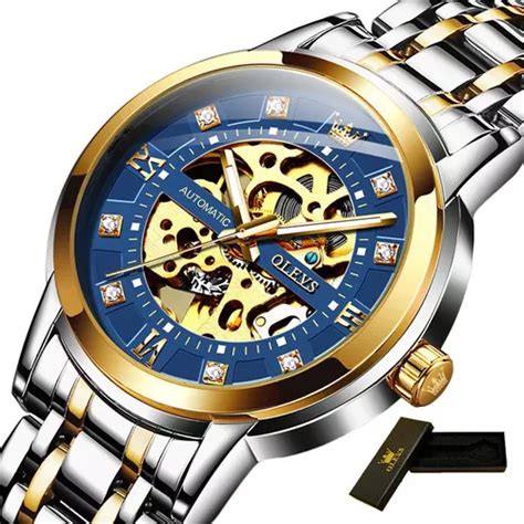 Reloj de pulsera Olevs 9901 1 de cuerpo color plateado analógico para