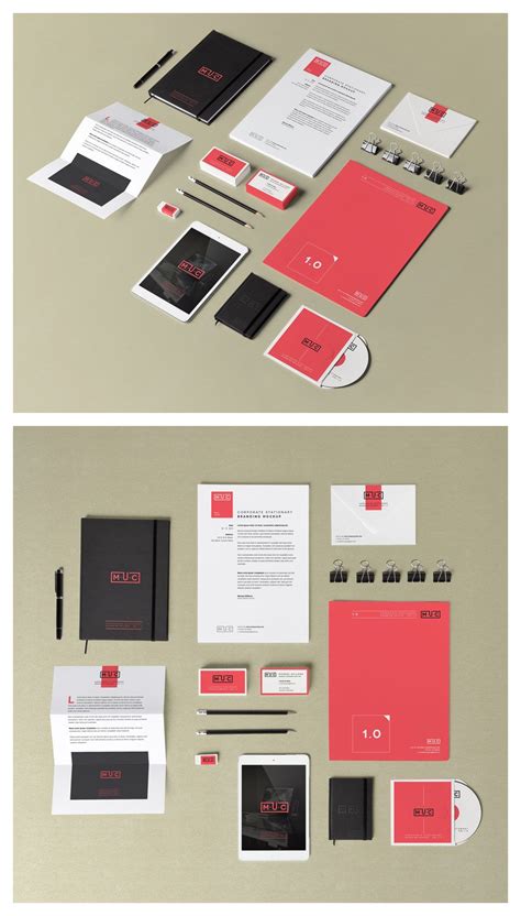 Stationery Branding Mock Up Vol Psd Mock Up Templates Pixeden