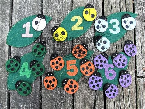 Ladybug Counting Color Matching Learn To Count Game Felt Travel