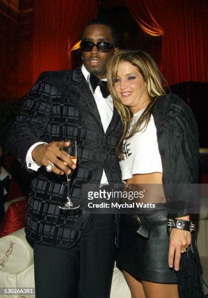 P Diddy And Lisa Marie Presley During A P Diddy And Guy Oseary Hosted