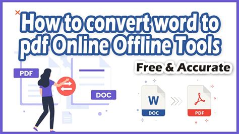 How To Convert Word Pdf Online Offline Tools YouTube