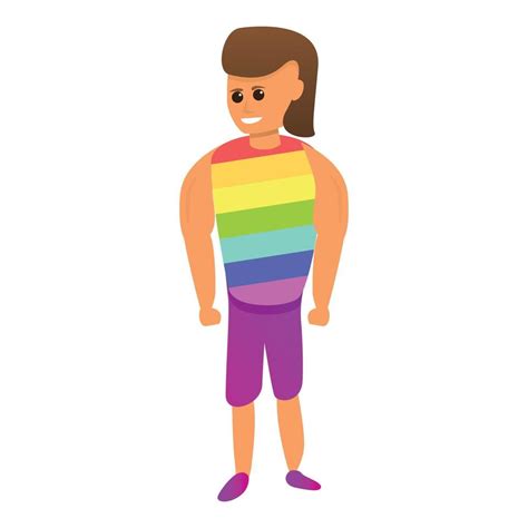 Icono Gay Muscular Moderno Estilo De Dibujos Animados Vector En Vecteezy