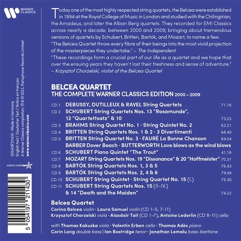 The Complete Warner Classics Edition Belcea Quartet La