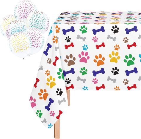 Blue Panda 3 Pack Puppy Dog Themed Party Tablecloth 54 X