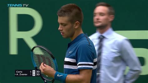 Special Borna Coric Backhand Passing Shot Vs Zverev Halle 2018 Youtube