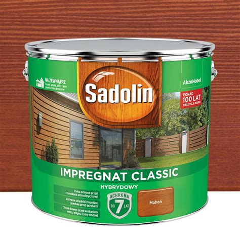 Sadolin Impregnat Classic Hybrydowy Mahoń 9L 5327514 Cena Opinie