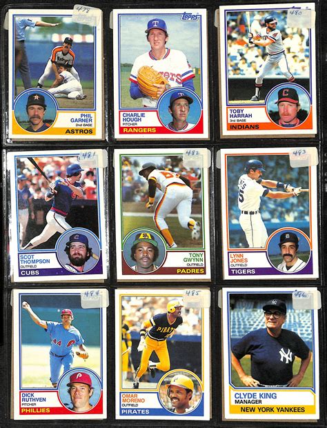 Lot Detail Topps Baseball Complete Set In Binder Boggs Gwynn