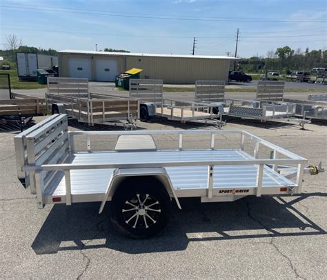 72 X 10 Sport Haven Deluxe Utility Trailer W Bi Fold Ramp Bay