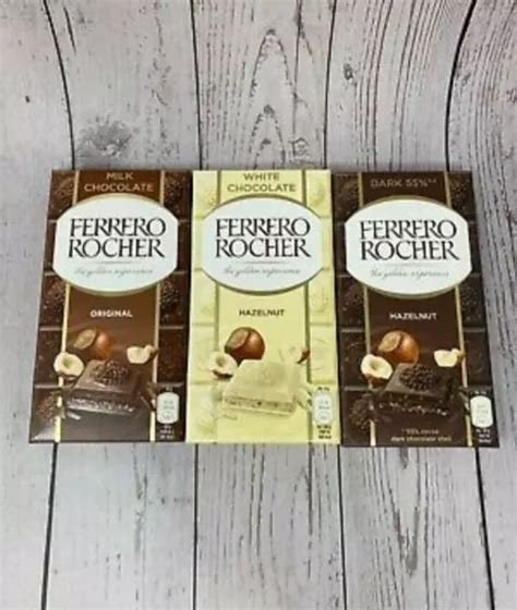 2X90G FERRERO ROCHER 90g Tablet Dark 55 Milk White Chocolate