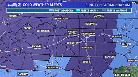 Widespread Freeze Likely Across The Triad Monday Morning First Of Year