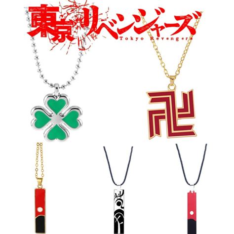 Anime Tokyo Revengers Hinata Tachibana Necklace Four Leaf Clover