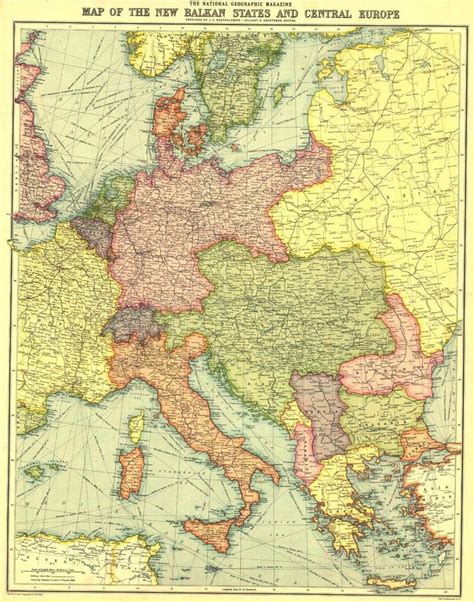 National Geographic New Balkan Staaten Und Mitteleuropa 1914