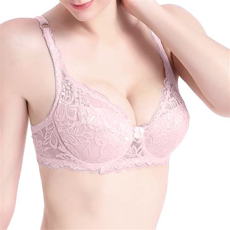 Sexy Lace Bra For Womens Comfortable Wire Free Padded Bras Push Up Lift