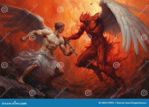 Battle Between An Angel And A Demon This Artwork Brings To Life The