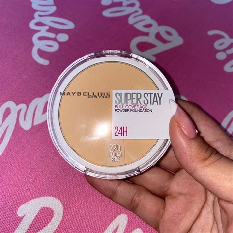 Maybelline Super Stay Powder Foundation 24H 220 Natural Beige, Beauty ...